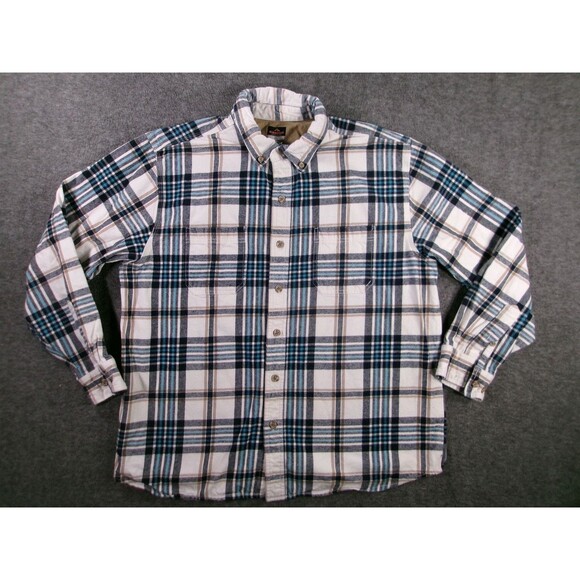 Ridgecut Shirt Men Extra Large Blue Flannel Outdoor Workwear Heavy Toughwear - Picture 1 of 10